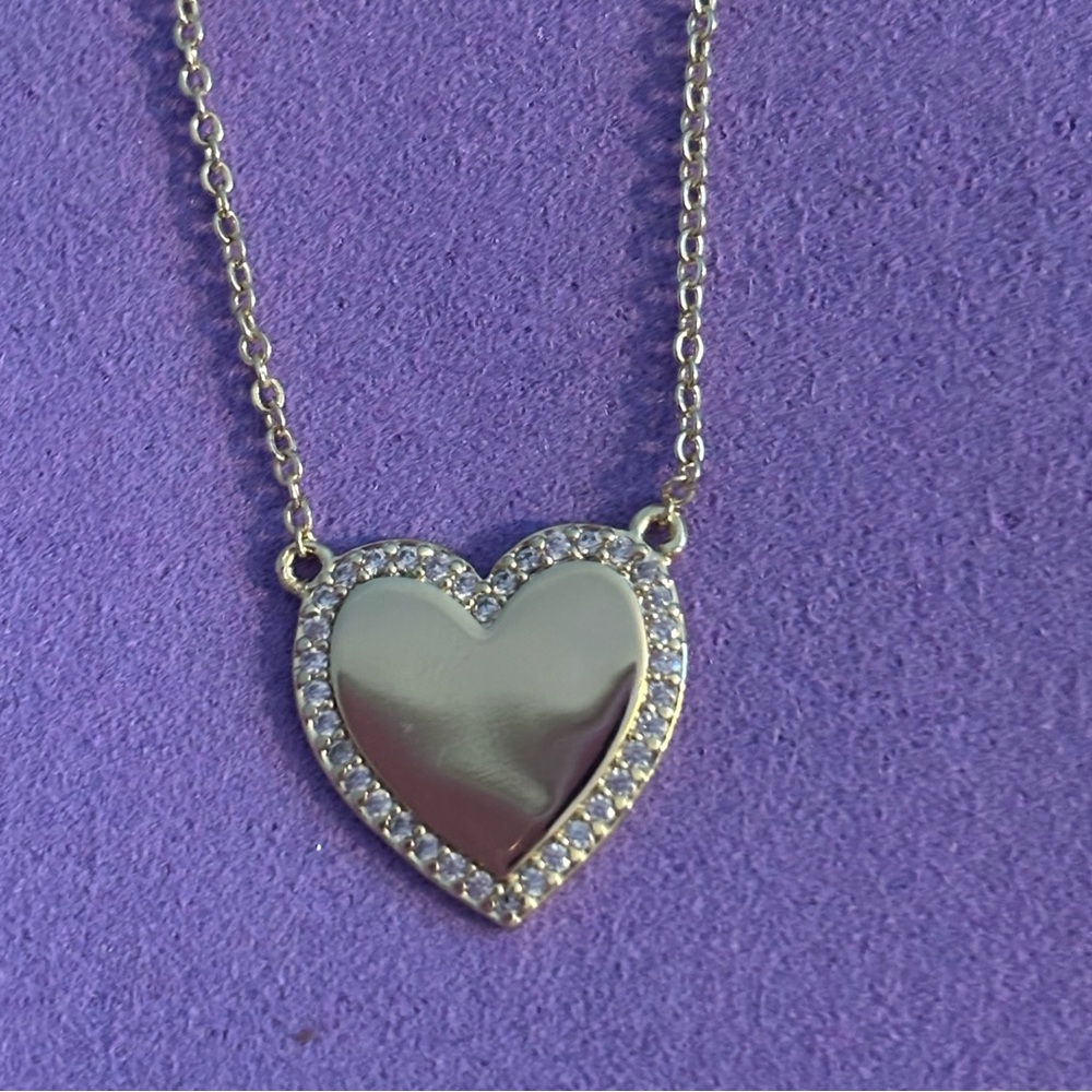 Melinda Maria Silver Heart Necklace